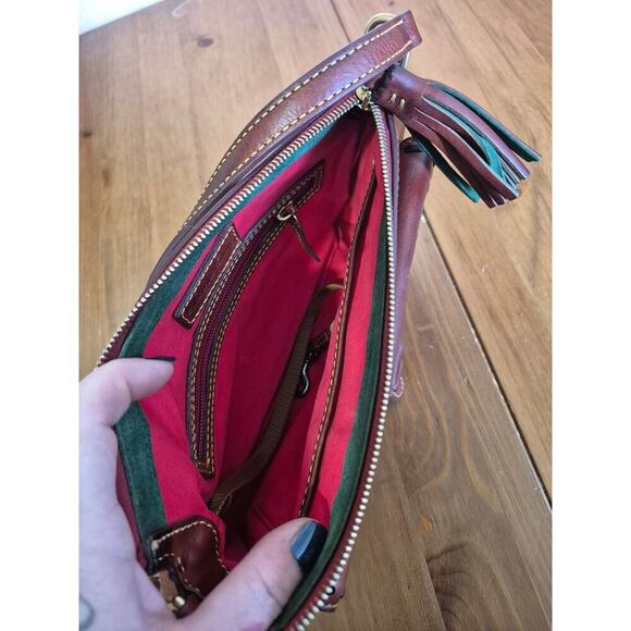 Genuine Leather Dooney & Bourke Florentine Tassel shoulder bag medium size - Picture 7 of 10